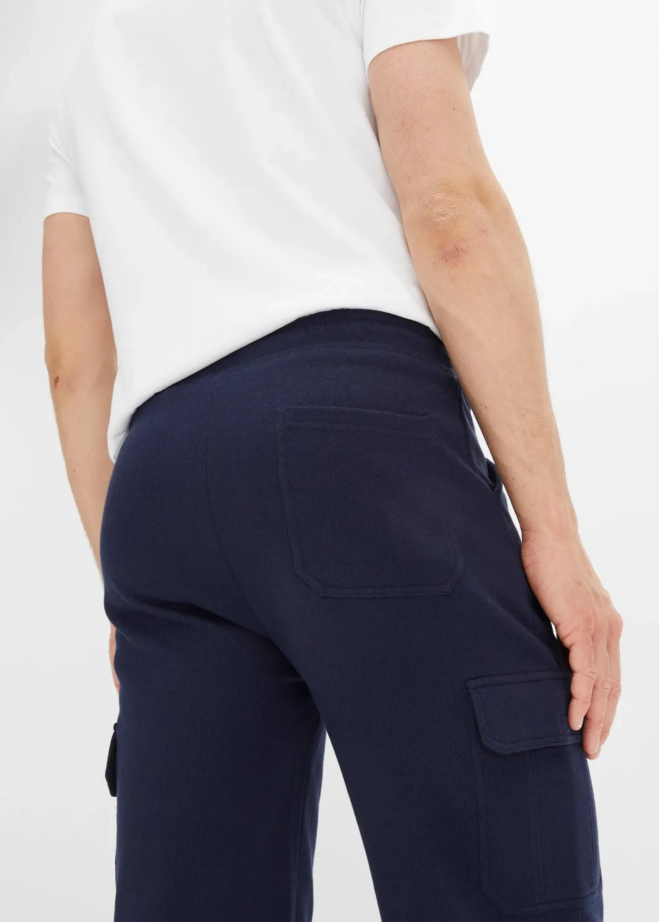 Homme bonprix Shorts|Vêtements De Sport|Bermuda cargo long en sweat 100% coton, regular