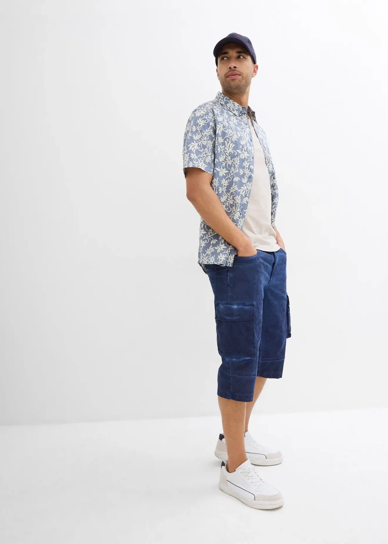 Homme bonprix Shorts|Pantalons|Bermuda cargo long extensible coupe confort, regular