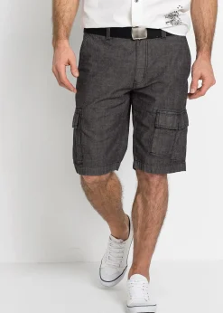 Homme bonprix Shorts|Pantalons|Bermuda cargo loose, 100% coton