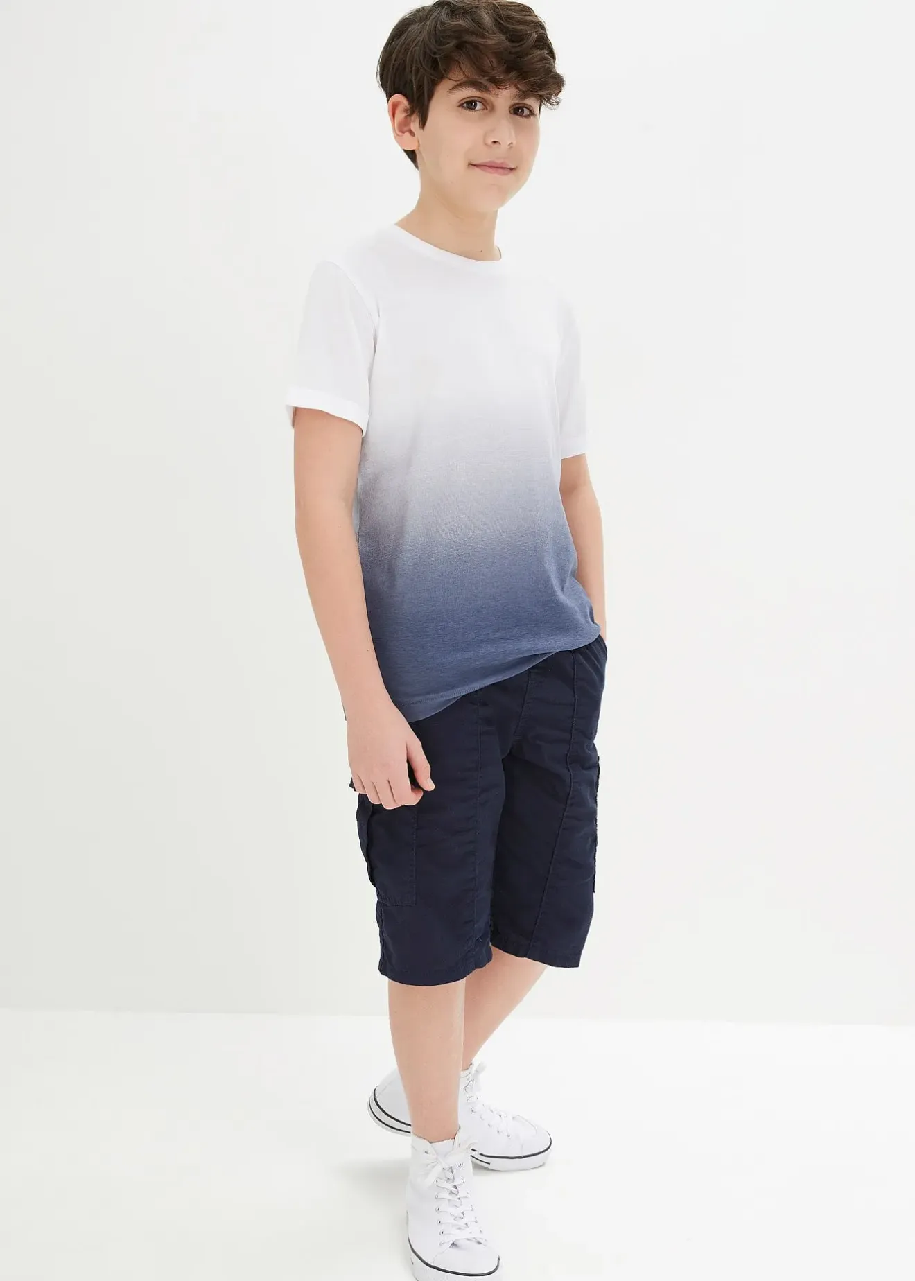bonprix Bermuda cargo regular 100% coton, taille élastiquée|Enfant Vêtements Enfant|Garçons 9-16 Ans·Shorts