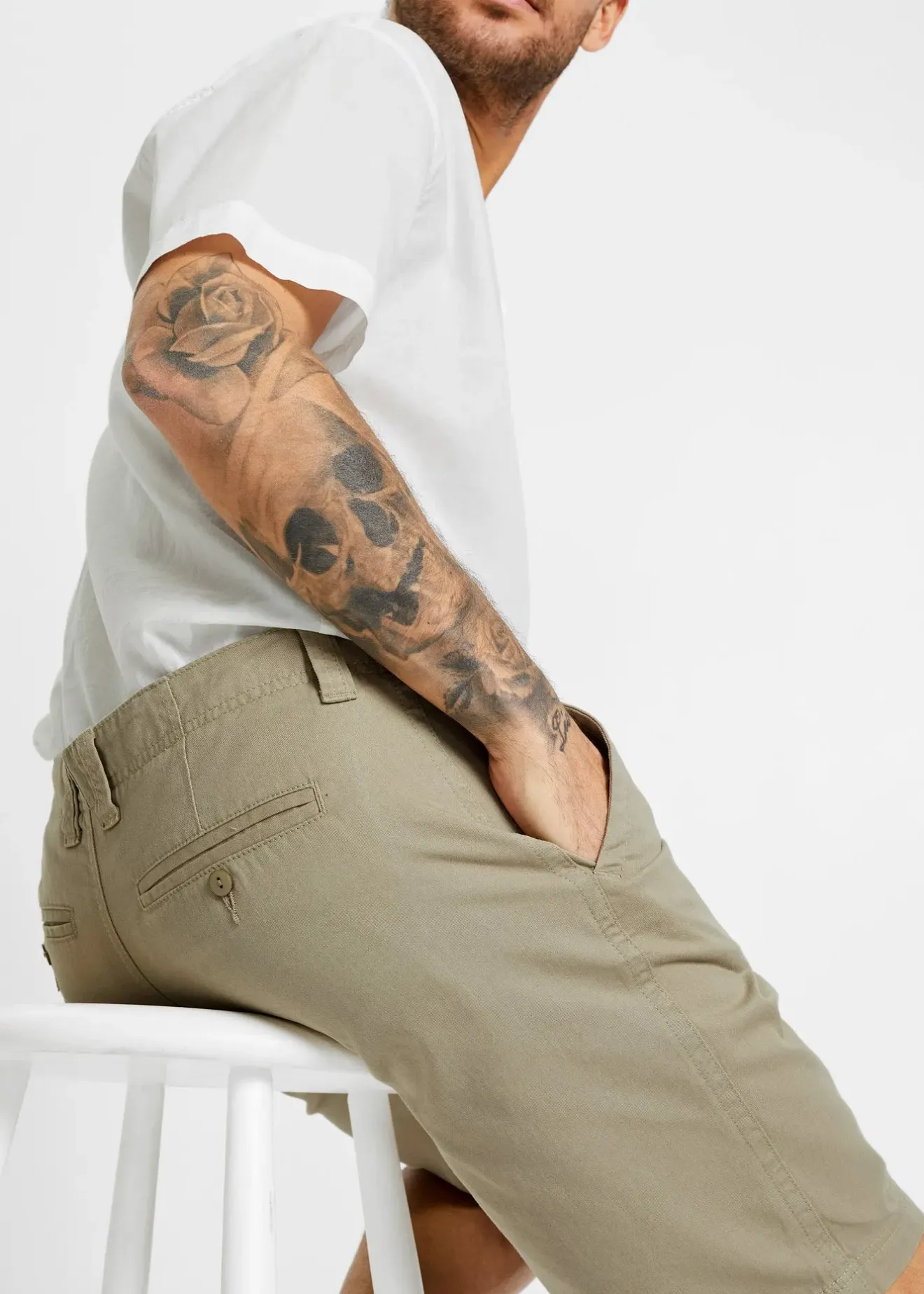 Homme bonprix Shorts|Pantalons|Bermuda chino 100% coton, regular
