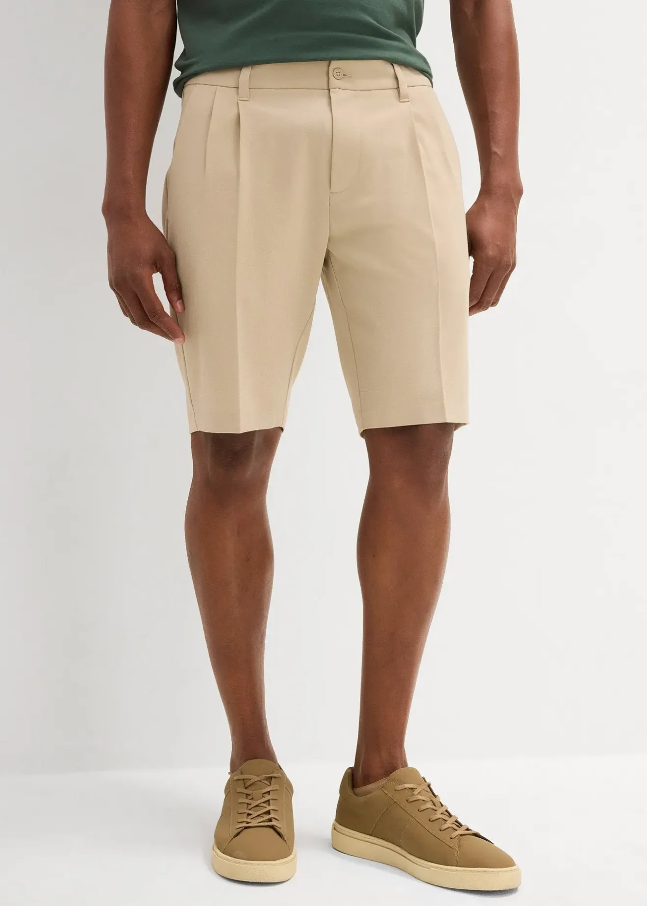 Homme bonprix Shorts|Pantalons|Bermuda chino à pinces, Regular