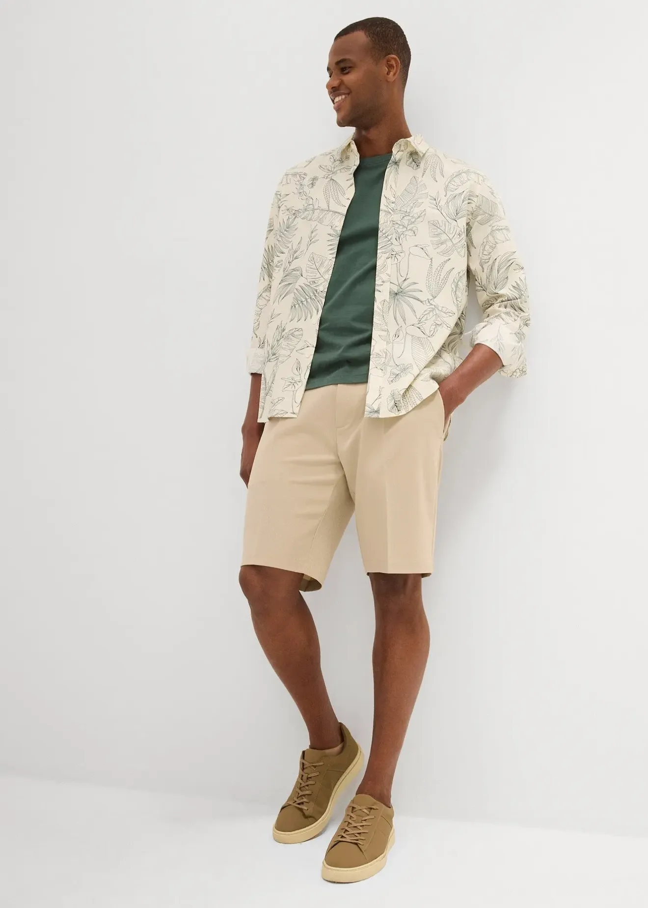 Homme bonprix Shorts|Pantalons|Bermuda chino à pinces, Regular