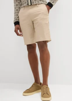 Homme bonprix Shorts|Pantalons|Bermuda chino en lin mélangé, Regular