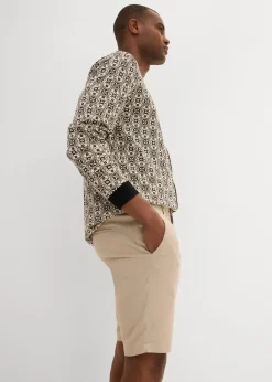 Homme bonprix Shorts|Pantalons|Bermuda chino en lin mélangé, Regular