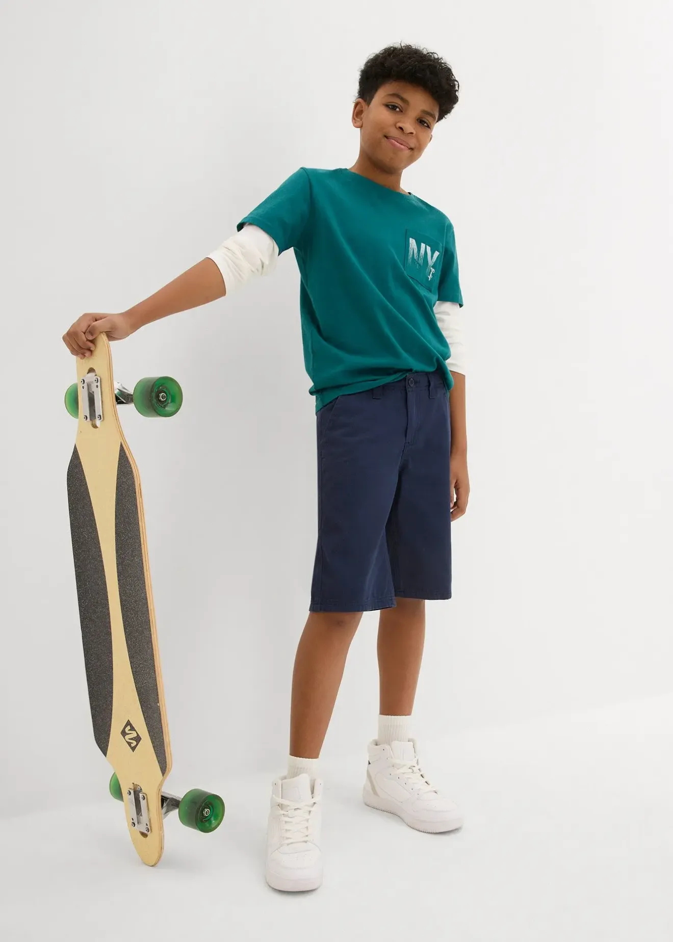 bonprix Bermuda chino, Regular Fit|Enfant Garçons 9-16 Ans·Shorts