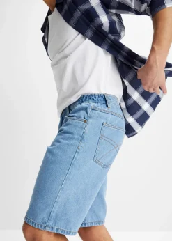 bonprix Bermuda classique en jean avec taille élastiquée|Homme Shorts|Jeans