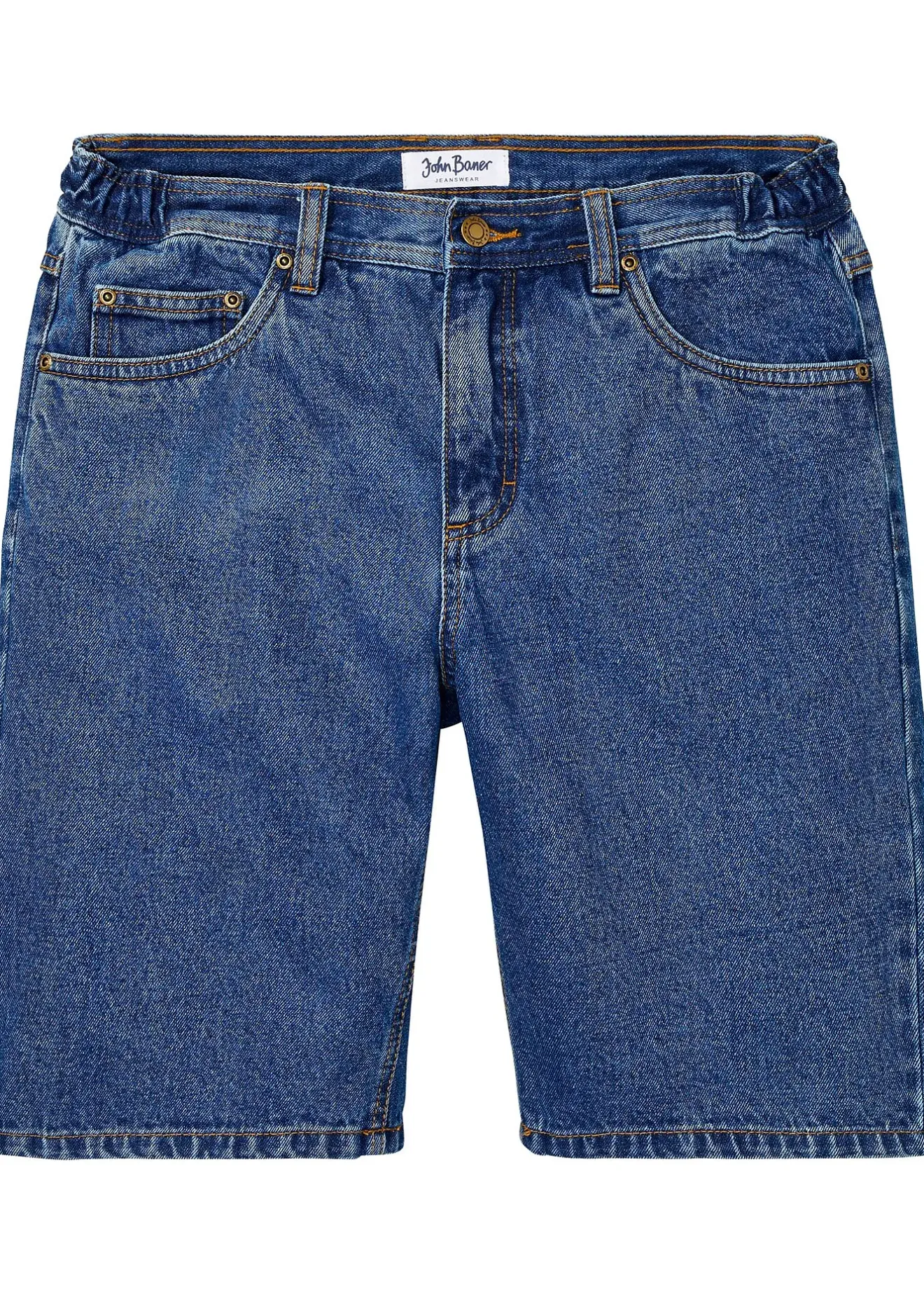 Homme bonprix Shorts|Jeans|Bermuda classique en jean avec taille élastiquée