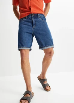 Homme bonprix Shorts|Jeans|Bermuda classique en jean avec taille élastiquée
