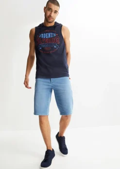 Homme bonprix Shorts|Jeans|Bermuda confortable en jean et molleton, Regular