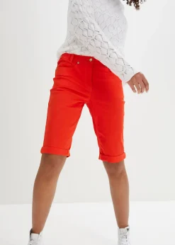 Femme bonprix Shorts|Pantalons|Bermuda coton avec taille confortable