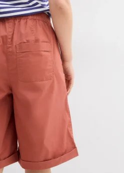 Femme bonprix Shorts|Pantalons|Bermuda effet paper touch en coton extensible