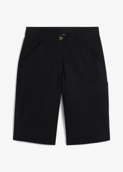 bonprix Bermuda en coton, longueur genou, détails utilitaires|Femme Shorts|Pantalons