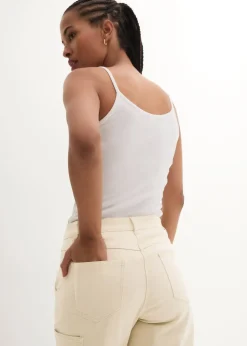 Femme bonprix Shorts|Pantalons|Bermuda en coton, longueur genou, détails utilitaires