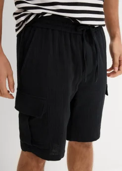 Homme bonprix Shorts|Pantalons|Bermuda en gaze de coton, regular