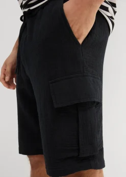 Homme bonprix Shorts|Pantalons|Bermuda en gaze de coton, regular