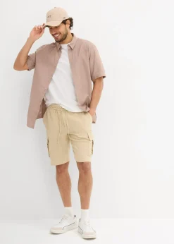 bonprix Bermuda en gaze de coton, regular|Homme Shorts|Pantalons