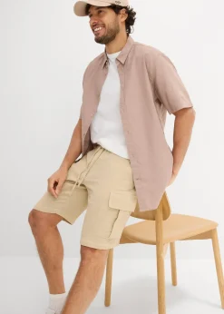 bonprix Bermuda en gaze de coton, regular|Homme Shorts|Pantalons