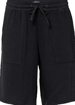 Femme bonprix Shorts|Pantalons|Bermuda en gaze de coton avec taille élastiquée