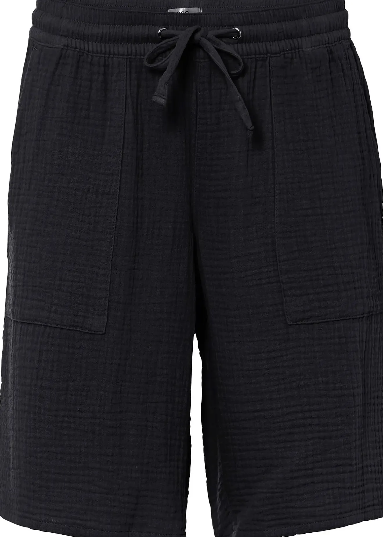 Femme bonprix Shorts|Pantalons|Bermuda en gaze de coton avec taille élastiquée