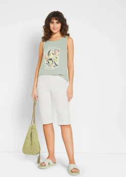 bonprix Bermuda en jean à revers, taille mi-haute|Femme Shorts|Jeans