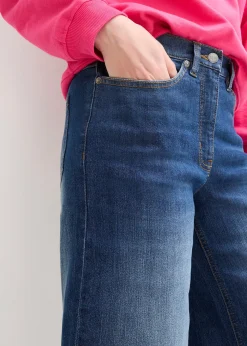 bonprix Bermuda en jean à taille haute et élastiquée|Femme Shorts|Jeans