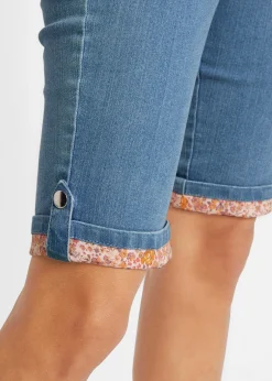 bonprix Bermuda en jean avec revers coloré|Femme Shorts