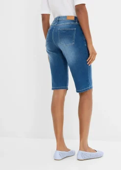 Femme bonprix Jeans|Bermuda en jean confort stretch