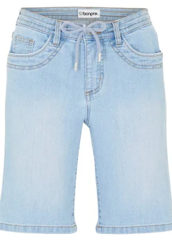 Femme bonprix Shorts|Jeans|Bermuda en jean, coupe slim, taille mi-haute