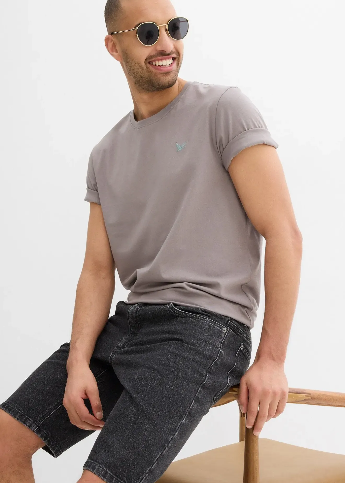 Homme bonprix Shorts|Jeans|Bermuda en jean extensible, loose