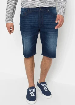 Homme bonprix Shorts|Jeans|Bermuda en jean extensible avec entrejambe renforcé, regular