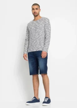 Homme bonprix Shorts|Jeans|Bermuda en jean extensible avec entrejambe renforcé, regular