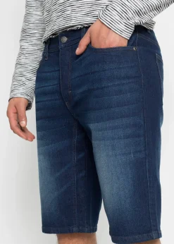 Homme bonprix Shorts|Jeans|Bermuda en jean extensible avec entrejambe renforcé, regular