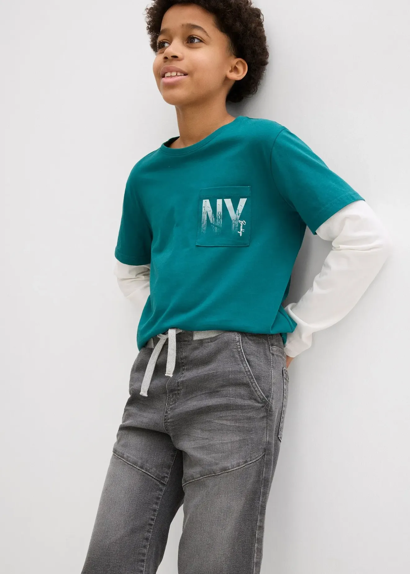 Enfant bonprix Vêtements Enfant|Garçons 9-16 Ans·Shorts|Bermuda en jean extensible à taille élastiquée, Regular