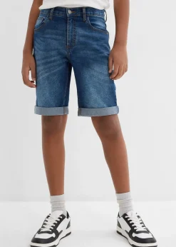 Enfant bonprix Vêtements Enfant|Garçons 9-16 Ans·Shorts|Bermuda en jean extensible à taille réglable, slim