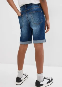 Enfant bonprix Vêtements Enfant|Garçons 9-16 Ans·Shorts|Bermuda en jean extensible à taille réglable, slim