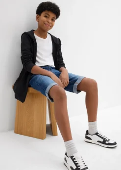Enfant bonprix Vêtements Enfant|Garçons 9-16 Ans·Shorts|Bermuda en jean extensible à taille réglable, slim