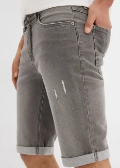 bonprix Bermuda en jean extensible, base retroussée, regular|Homme Shorts|Jeans