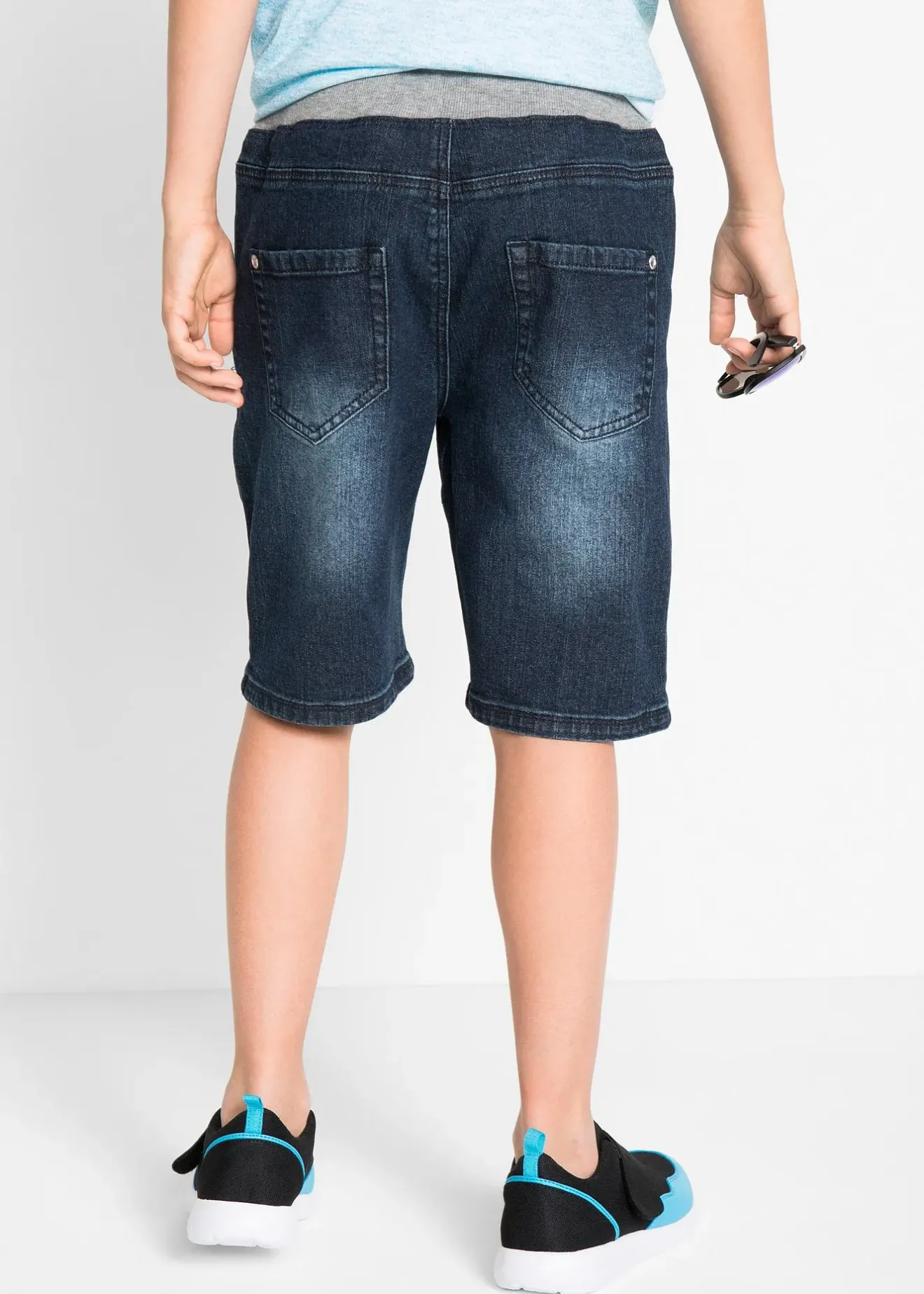 bonprix Bermuda en jean extensible à taille élastiquée, Regular|Enfant Vêtements Enfant|Garçons 9-16 Ans·Shorts