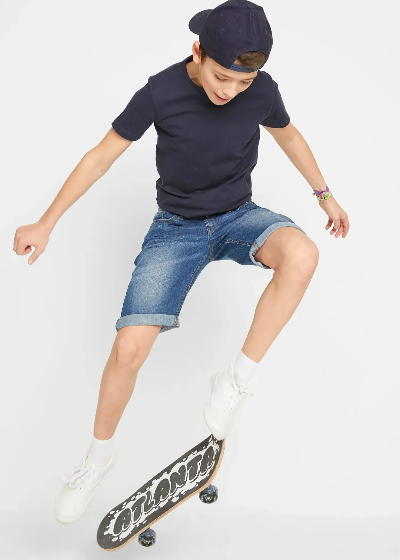 Enfant bonprix Vêtements Enfant|Garçons 9-16 Ans·Shorts|Bermuda en jean extensible, slim