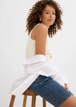 bonprix Bermuda en jean, taille mi-haute|Femme Shorts|Jeans