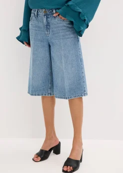 bonprix Bermuda en jean taille mi-haute, peu extensible|Femme Shorts|Jeans