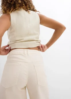 Femme bonprix Shorts|Jeans|Bermuda en jean, taille mi-haute