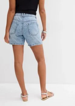 Femme bonprix Shorts|Jeans|Bermuda en jean taille mi-haute, peu extensible