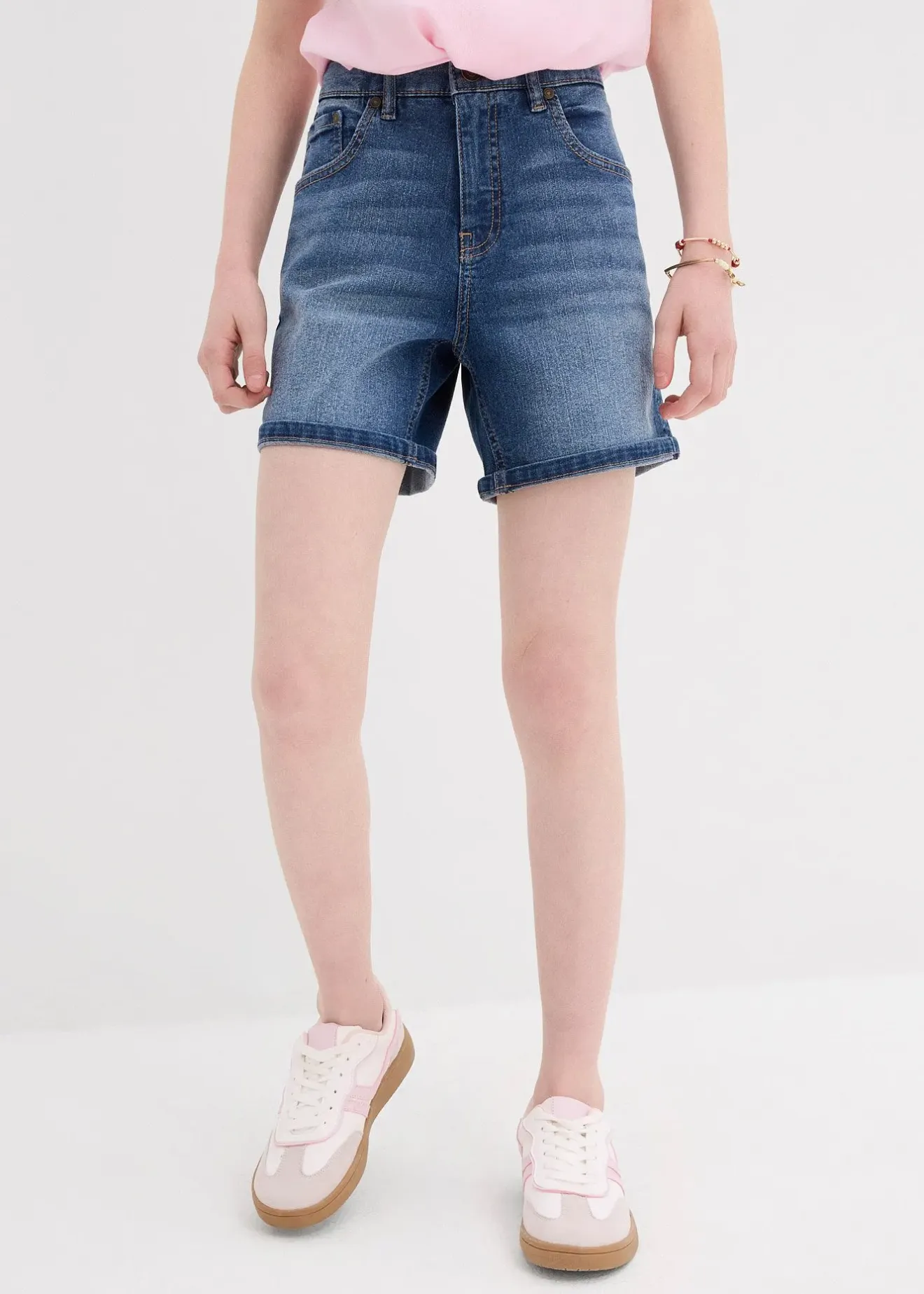 Enfant bonprix Vêtements Enfant|Filles 9-16 Ans·Shorts|Bermuda en jean, taille mi-haute