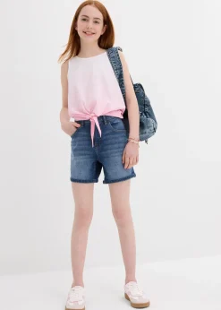 Enfant bonprix Vêtements Enfant|Filles 9-16 Ans·Shorts|Bermuda en jean, taille mi-haute