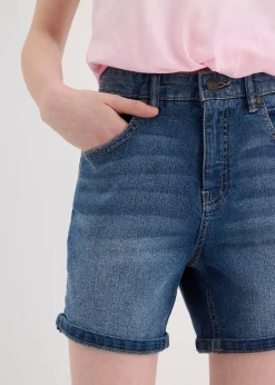 Enfant bonprix Vêtements Enfant|Filles 9-16 Ans·Shorts|Bermuda en jean, taille mi-haute