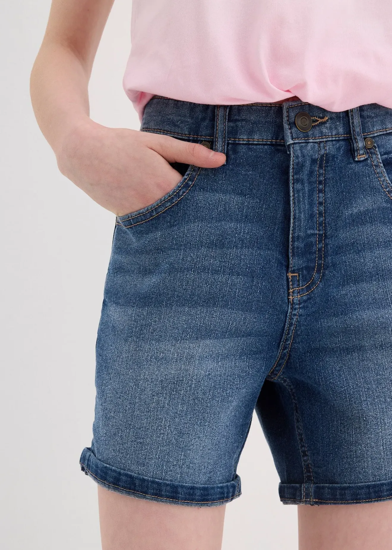 Enfant bonprix Vêtements Enfant|Filles 9-16 Ans·Shorts|Bermuda en jean, taille mi-haute