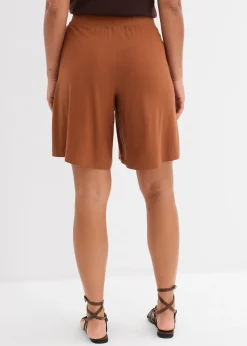 Femme bonprix Shorts|Pantalons|Bermuda en jersey à taille élastiquée