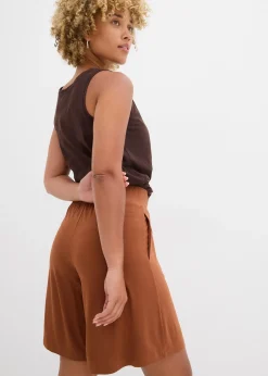 Femme bonprix Shorts|Pantalons|Bermuda en jersey à taille élastiquée